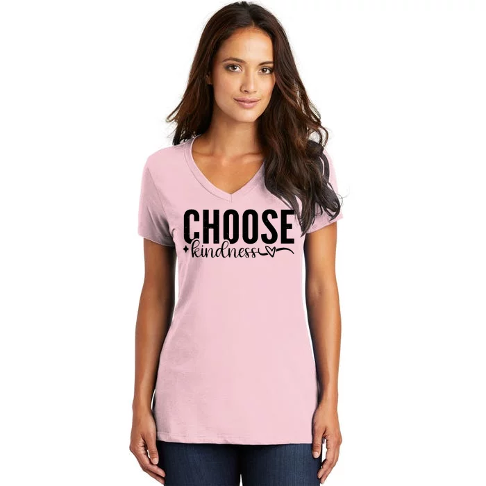 Choose Kindness Positive Quote Women's V-Neck T-Shirt