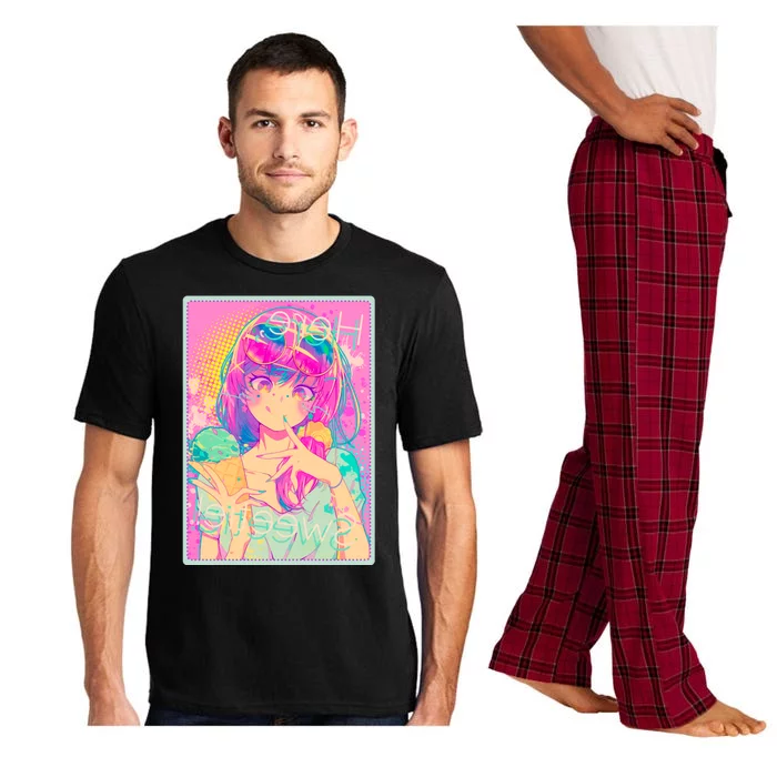 Cute Kawaii Pastel Anime Girl Pop Art Poster Pajama Set