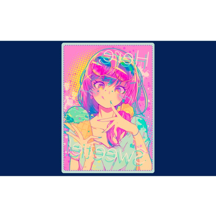 Cute Kawaii Pastel Anime Girl Pop Art Poster Bumper Sticker