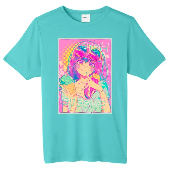 Cute Kawaii Pastel Anime Girl Pop Art Poster ChromaSoft Performance T-Shirt