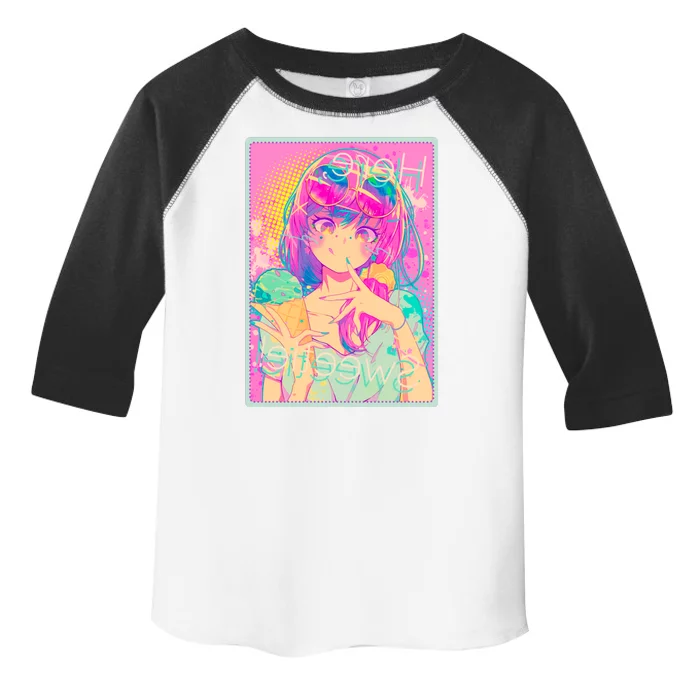 Cute Kawaii Pastel Anime Girl Pop Art Poster Toddler Fine Jersey T-Shirt