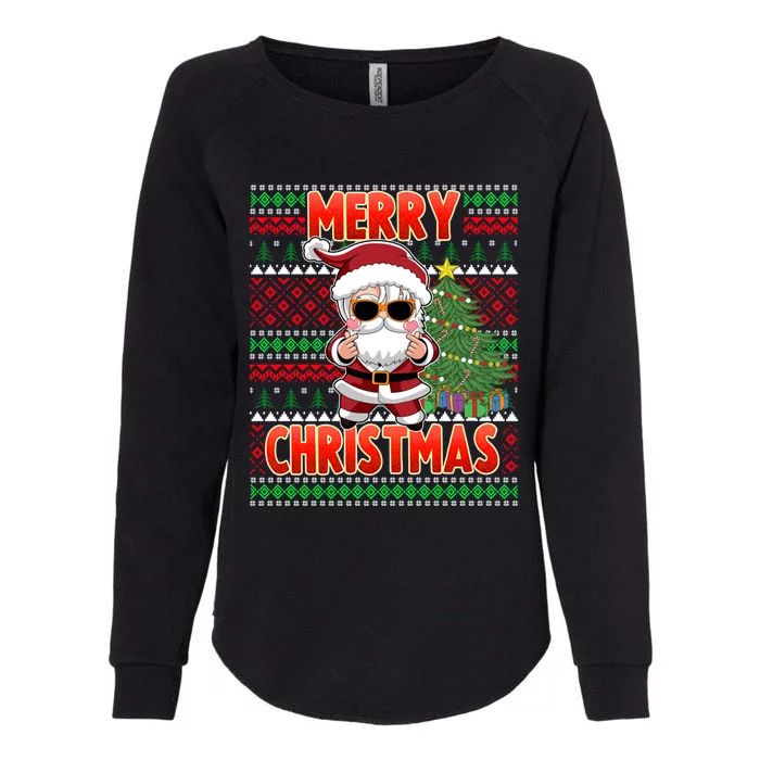 Cool K Pop Santa Claus Xmas K Pop Gift Womens California Wash Sweatshirt