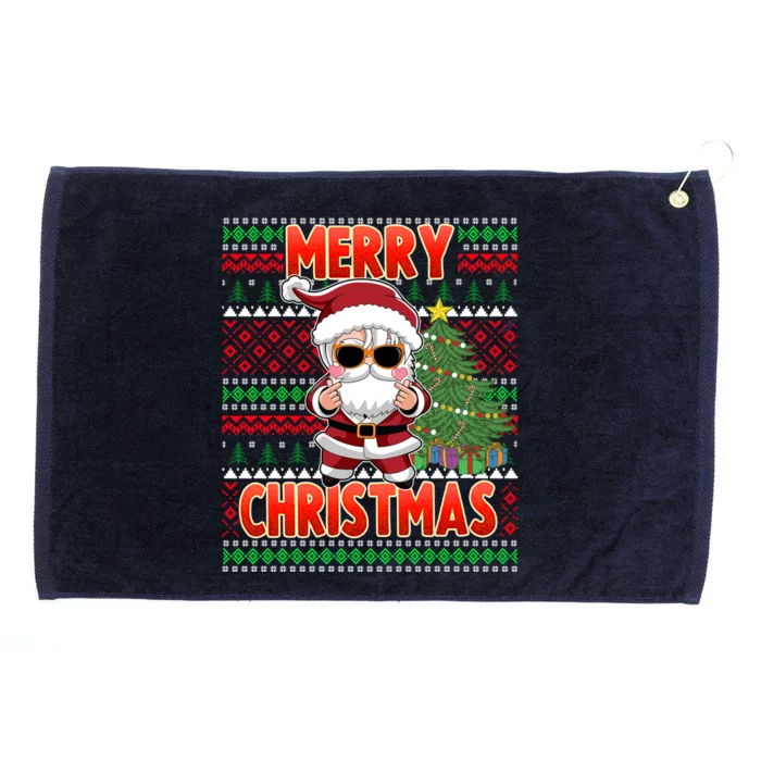 Cool K Pop Santa Claus Xmas K Pop Gift Grommeted Golf Towel