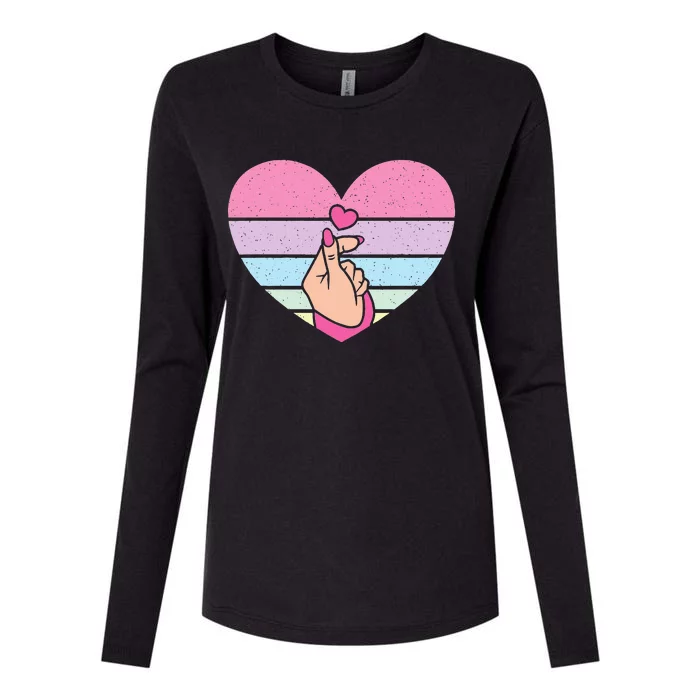 Cute K Pop Music Retro Heart Anime Lover Kpop Womens Cotton Relaxed Long Sleeve T-Shirt