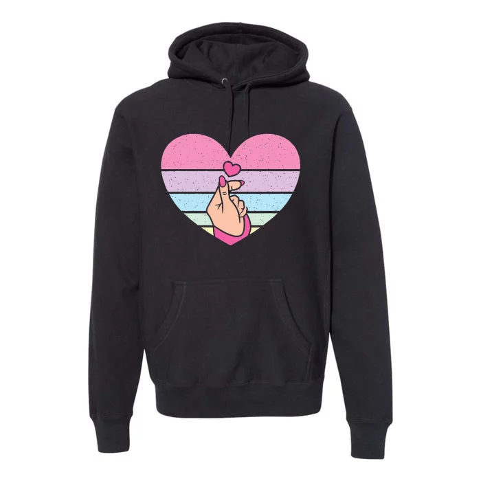 Cute K Pop Music Retro Heart Anime Lover Kpop Premium Hoodie