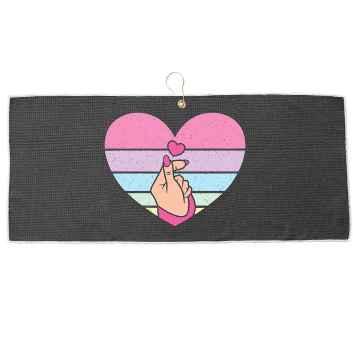 Cute K Pop Music Retro Heart Anime Lover Kpop Large Microfiber Waffle Golf Towel