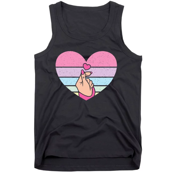 Cute K Pop Music Retro Heart Anime Lover Kpop Tank Top