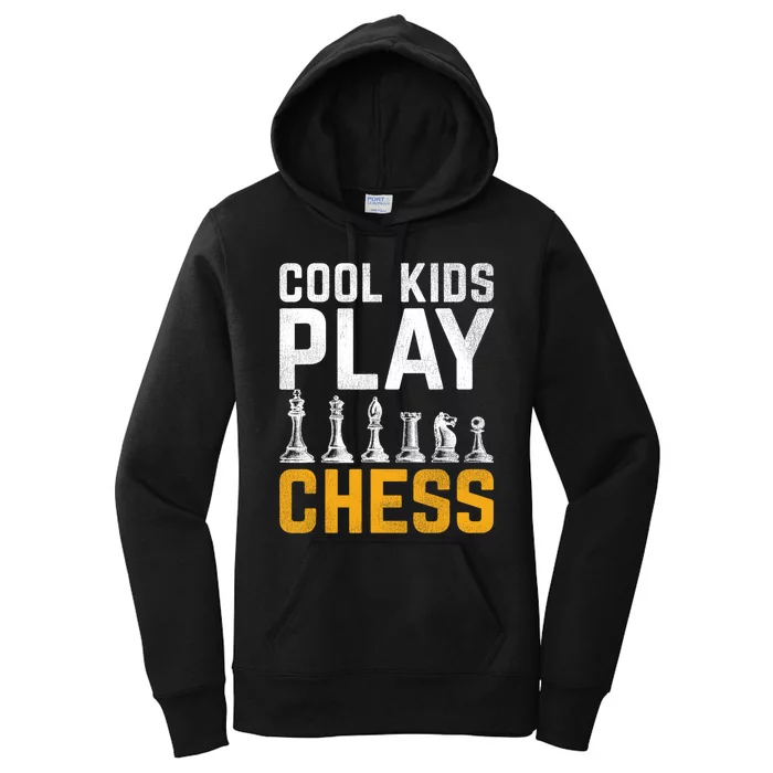 Cool Kids Play Chess Gift Women's Pullover Hoodie