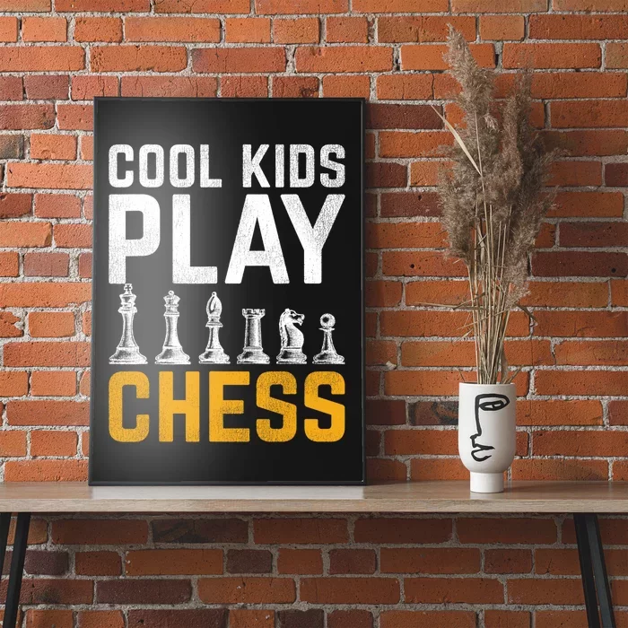 Cool Kids Play Chess Gift Poster