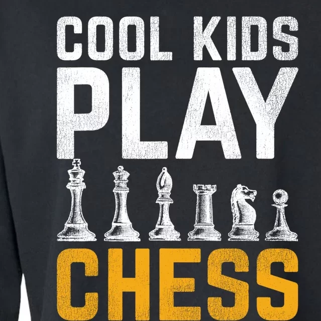 Cool Kids Play Chess Gift Cropped Pullover Crew