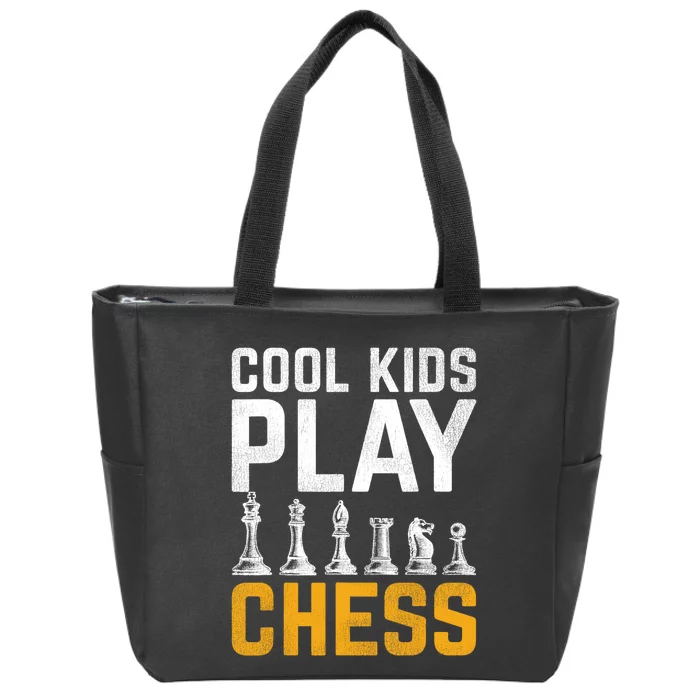 Cool Kids Play Chess Gift Zip Tote Bag