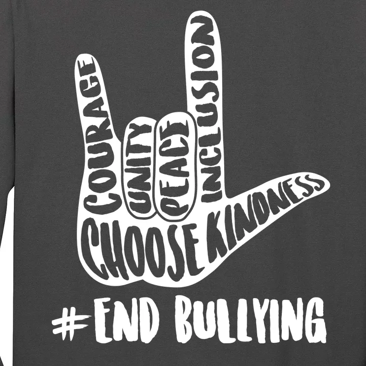 Choose Kindness Rock On # End Bullying Long Sleeve Shirt