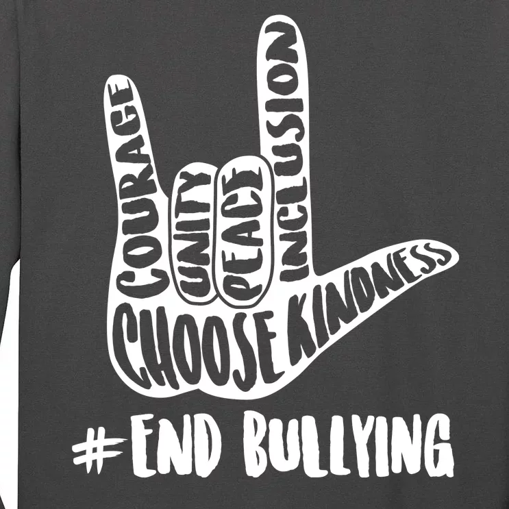 Choose Kindness Rock On # End Bullying Tall Long Sleeve T-Shirt