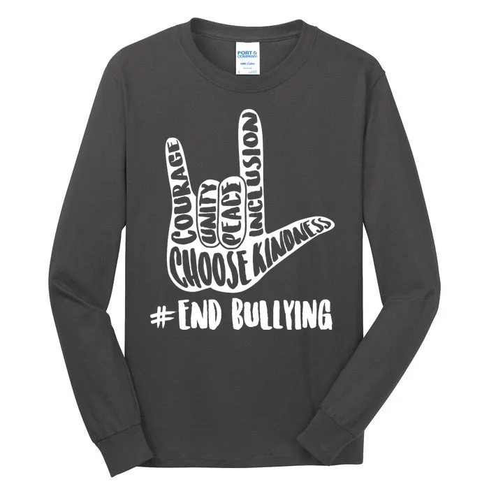 Choose Kindness Rock On # End Bullying Tall Long Sleeve T-Shirt