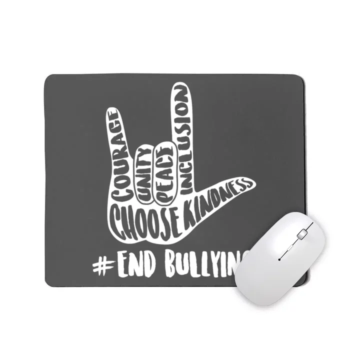 Choose Kindness Rock On # End Bullying Mousepad