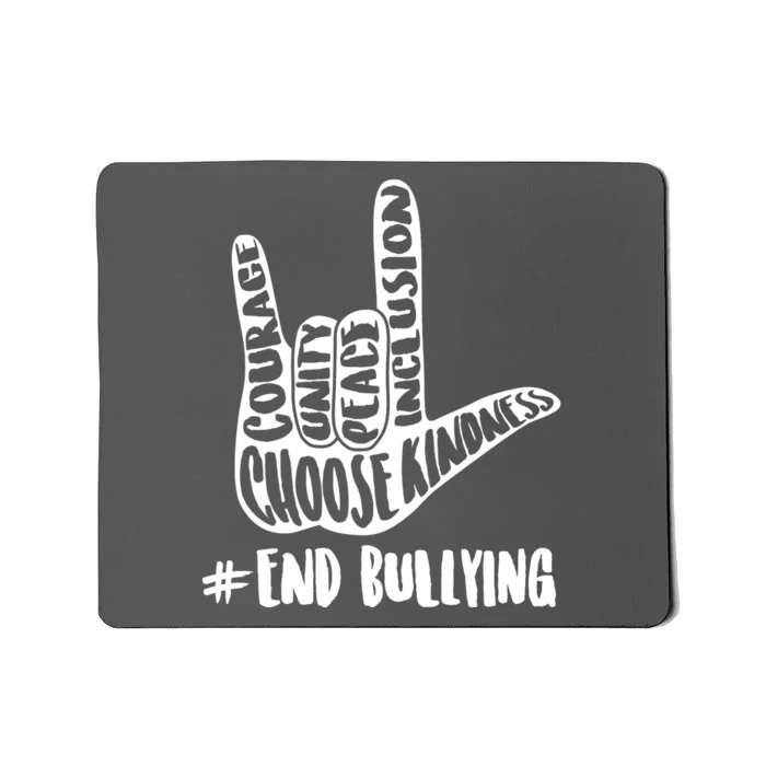 Choose Kindness Rock On # End Bullying Mousepad