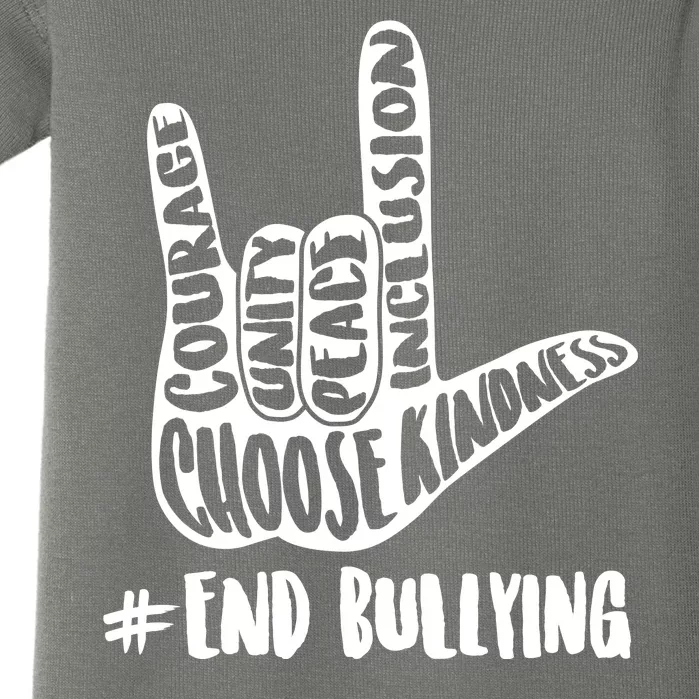 Choose Kindness Rock On # End Bullying Baby Bodysuit