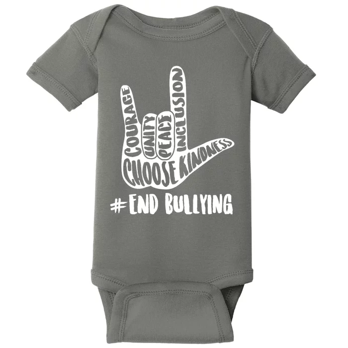 Choose Kindness Rock On # End Bullying Baby Bodysuit