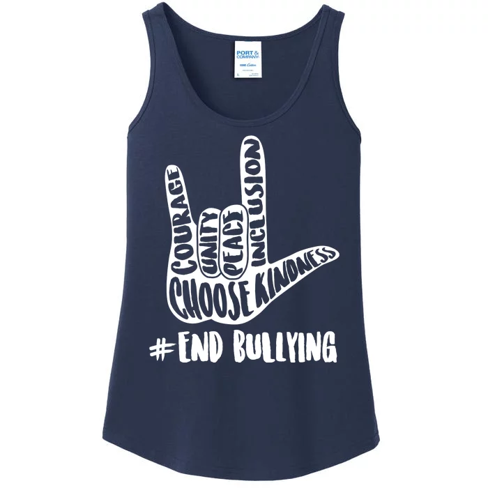 Choose Kindness Rock On # End Bullying Ladies Essential Tank