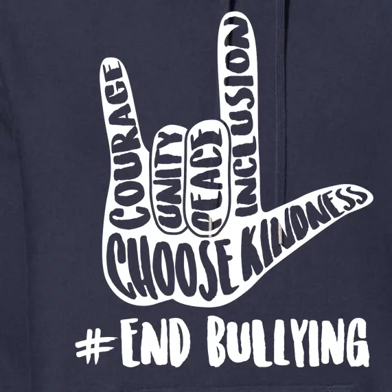 Choose Kindness Rock On # End Bullying Premium Hoodie