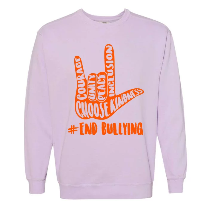 Choose Kindness Rock On # End Bullying Garment-Dyed Sweatshirt