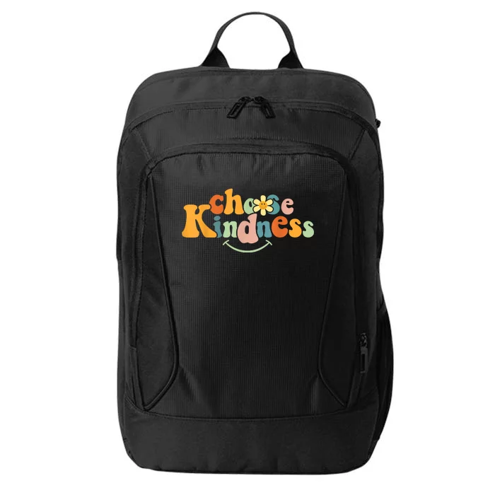 Choose Kindness Retro Groovy Be Kind Inspirationa City Backpack