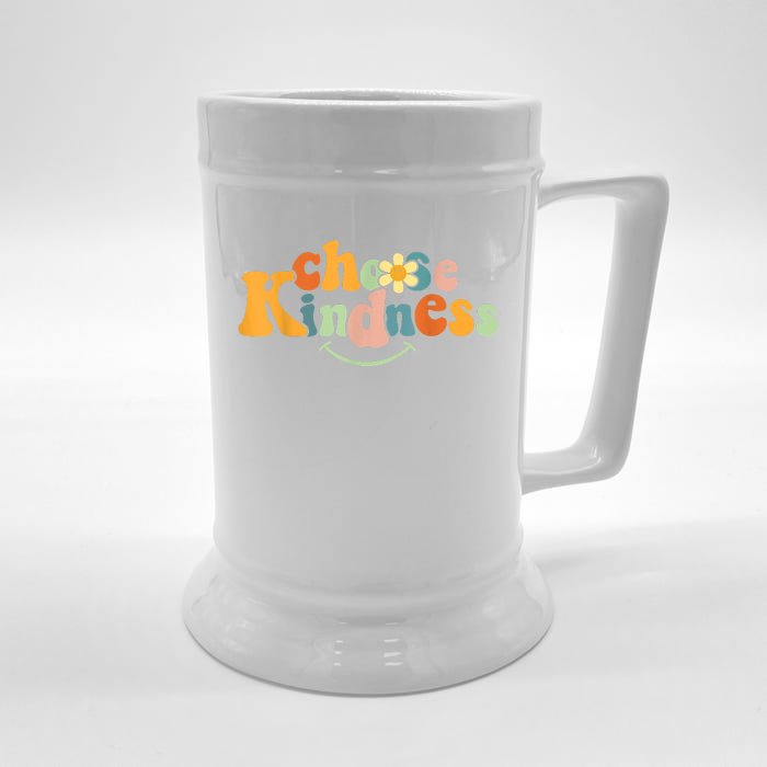 Choose Kindness Retro Groovy Be Kind Inspirationa Front & Back Beer Stein