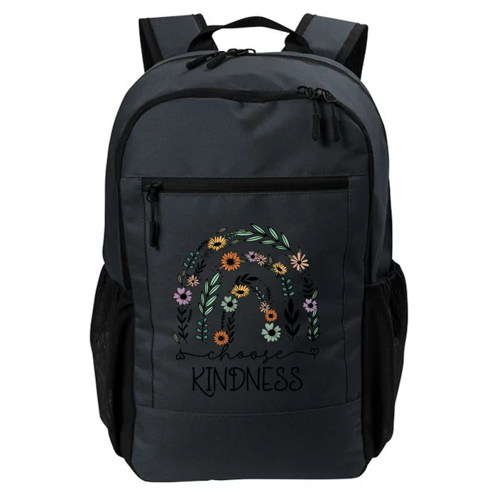 Choose Kindness Rainbow Floral Flower Daily Commute Backpack