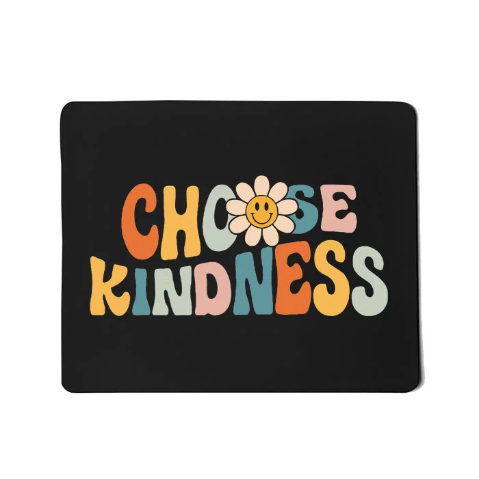 Choose Kindness Retro Groovy Daisy Be Kind Mousepad