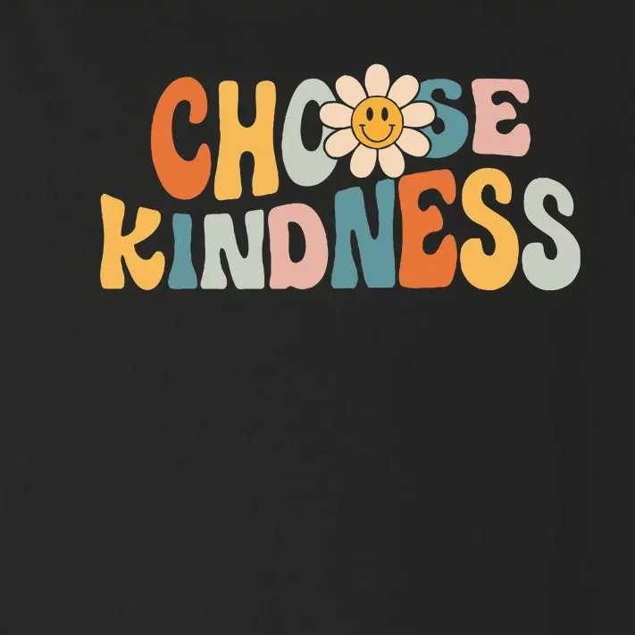 Choose Kindness Retro Groovy Daisy Be Kind Toddler Long Sleeve Shirt