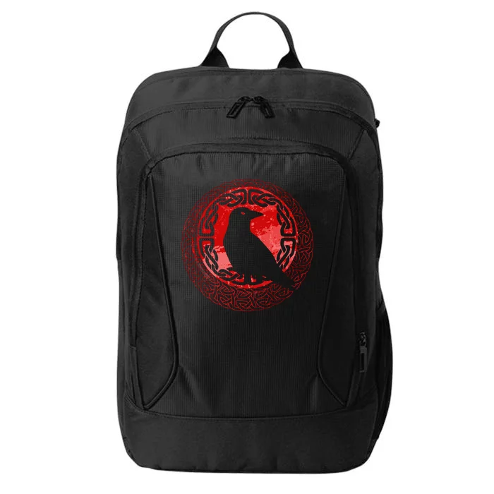 Celtic Knot Raven Crow City Backpack