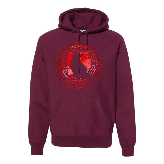 Celtic Knot Raven Crow Premium Hoodie