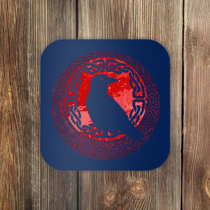 Celtic Knot Raven Crow Coaster