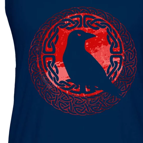 Celtic Knot Raven Crow Ladies Essential Flowy Tank