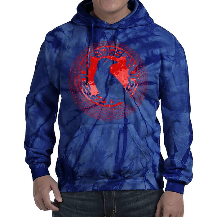 Celtic Knot Raven Crow Tie Dye Hoodie