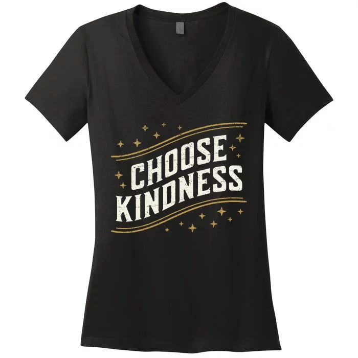 Choose Kindness Retro Unity Day Vintage World Kindness Day Women's V-Neck T-Shirt