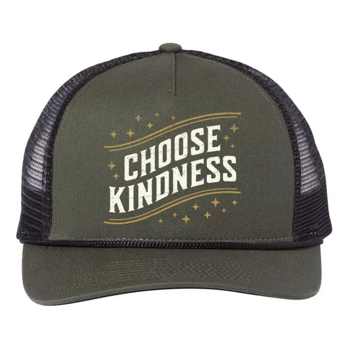 Choose Kindness Retro Unity Day Vintage World Kindness Day Retro Rope Trucker Hat Cap