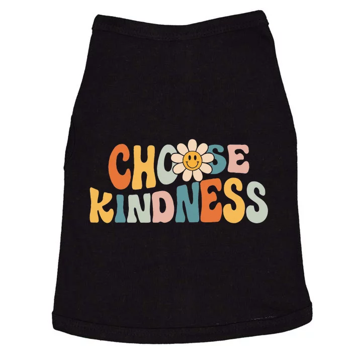 Choose Kindness Retro Groovy Daisy Be Kind Inspirational Doggie Tank