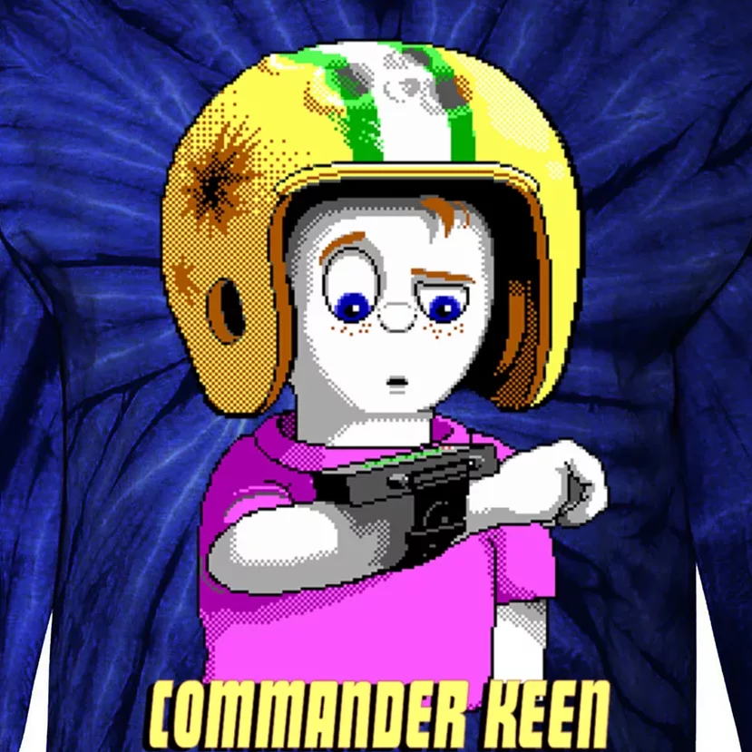 Commander Keen Retro Dos Tie-Dye Long Sleeve Shirt