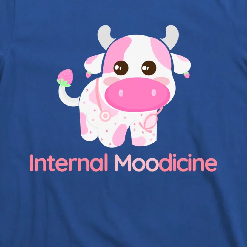 Cute Kawaii Strawberry Cow Doctor Of Internal Medicine Gift T-Shirt