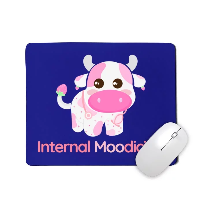 Cute Kawaii Strawberry Cow Doctor Of Internal Medicine Gift Mousepad