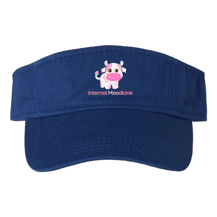 Cute Kawaii Strawberry Cow Doctor Of Internal Medicine Gift Valucap Bio-Washed Visor