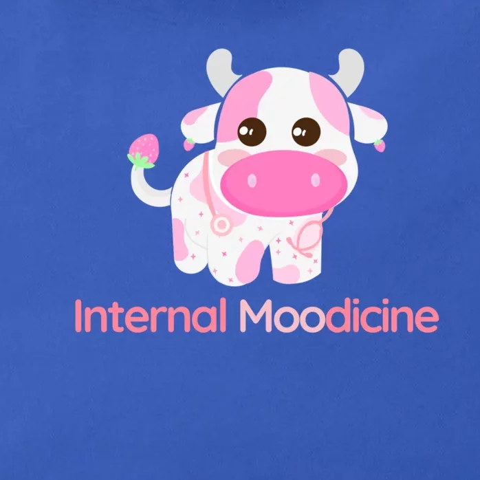 Cute Kawaii Strawberry Cow Doctor Of Internal Medicine Gift Zip Tote Bag