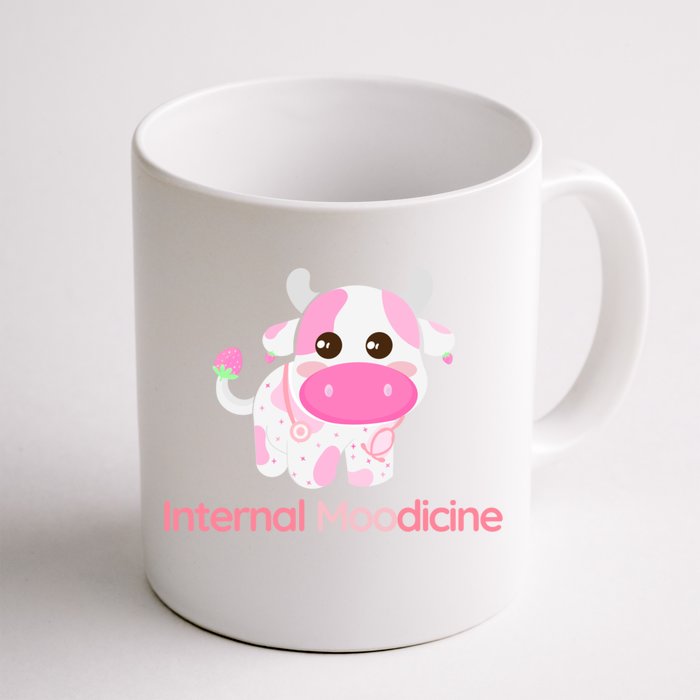 Cute Kawaii Strawberry Cow Doctor Of Internal Medicine Gift Front & Back Coffee Mug