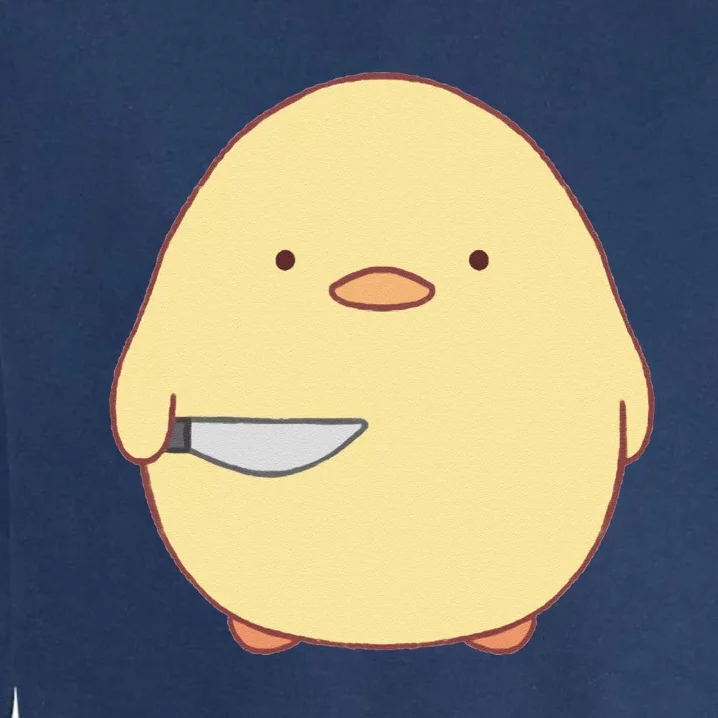 Cute Kawaii Stabby Duck With Knife Garment-Dyed Sweatshirt