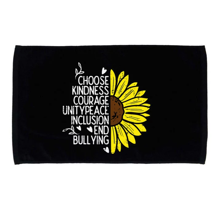 Choose Kindness Sunflower Orange Anti Bullying Unity Day Microfiber Hand Towel