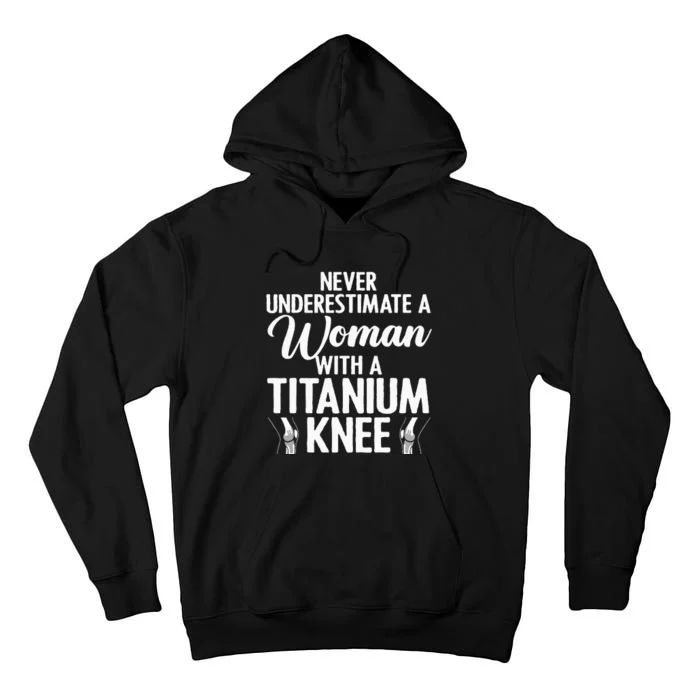 Cool Knee Surgery For Women Girls Titanium Knee Replacement Tall Hoodie