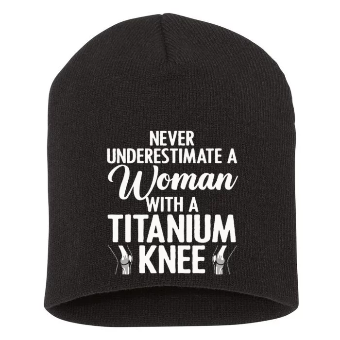 Cool Knee Surgery For Women Girls Titanium Knee Replacement Short Acrylic Beanie