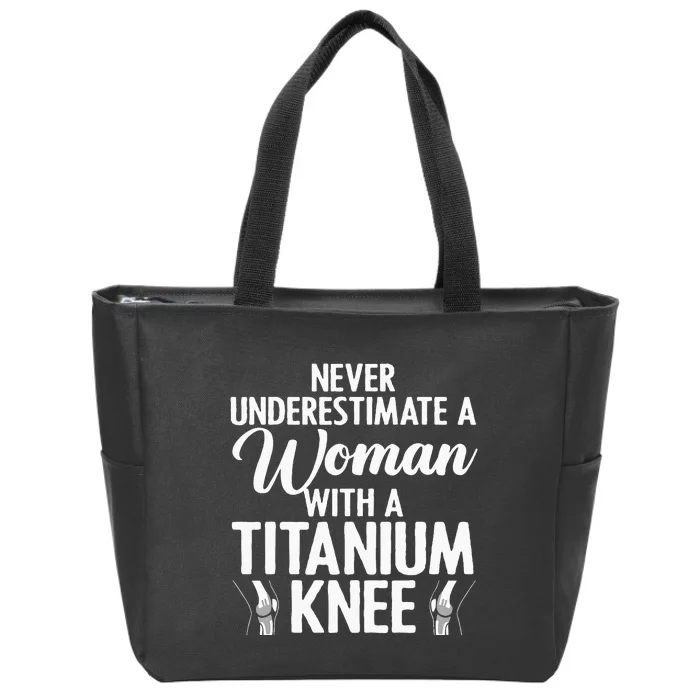 Cool Knee Surgery For Women Girls Titanium Knee Replacement Zip Tote Bag