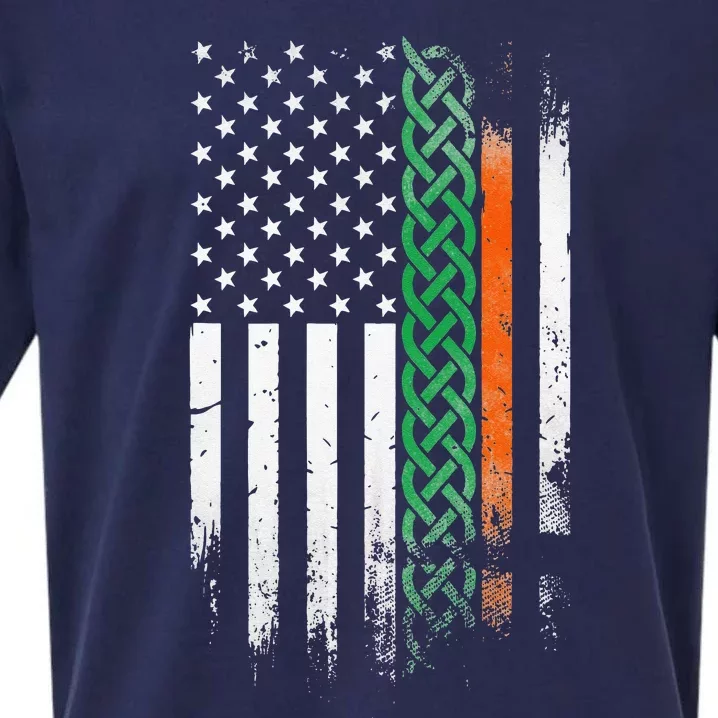 Celtic knot Stripes American flag Irish Patrick's day Sueded Cloud Jersey T-Shirt